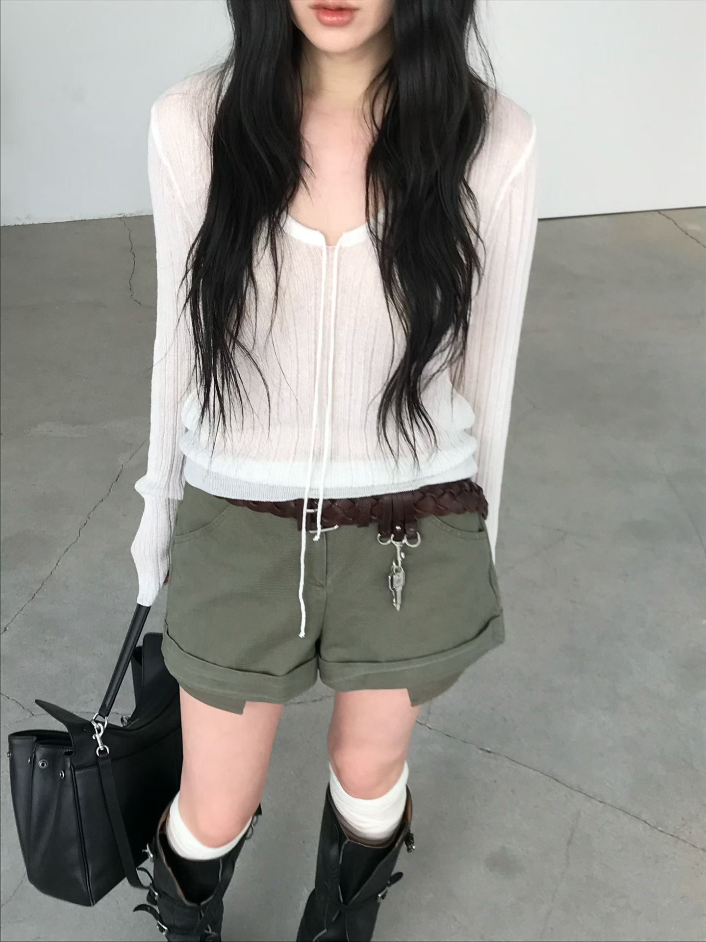 水洗棉質短褲