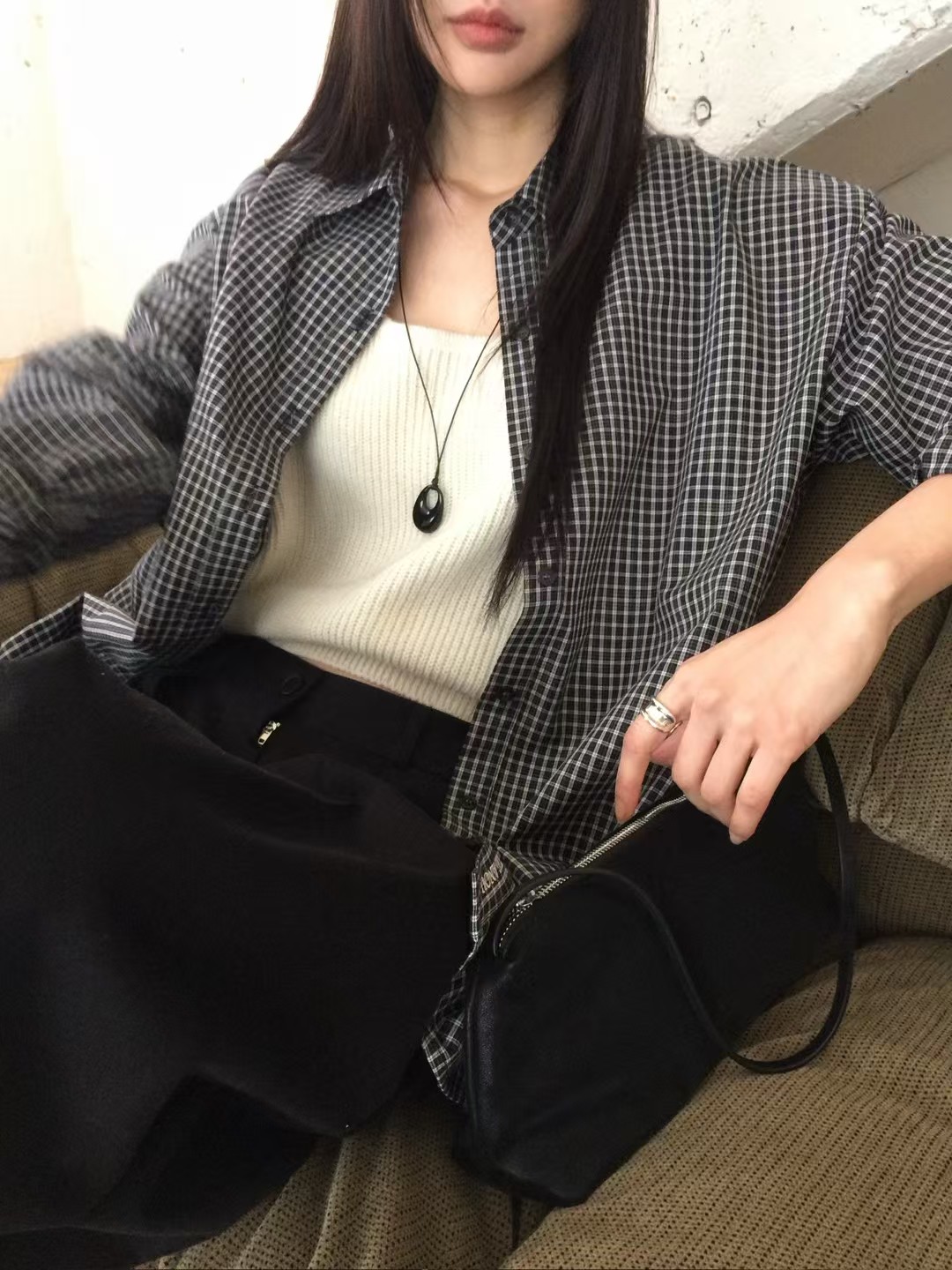 小格紋挺感襯衫：圖片 3