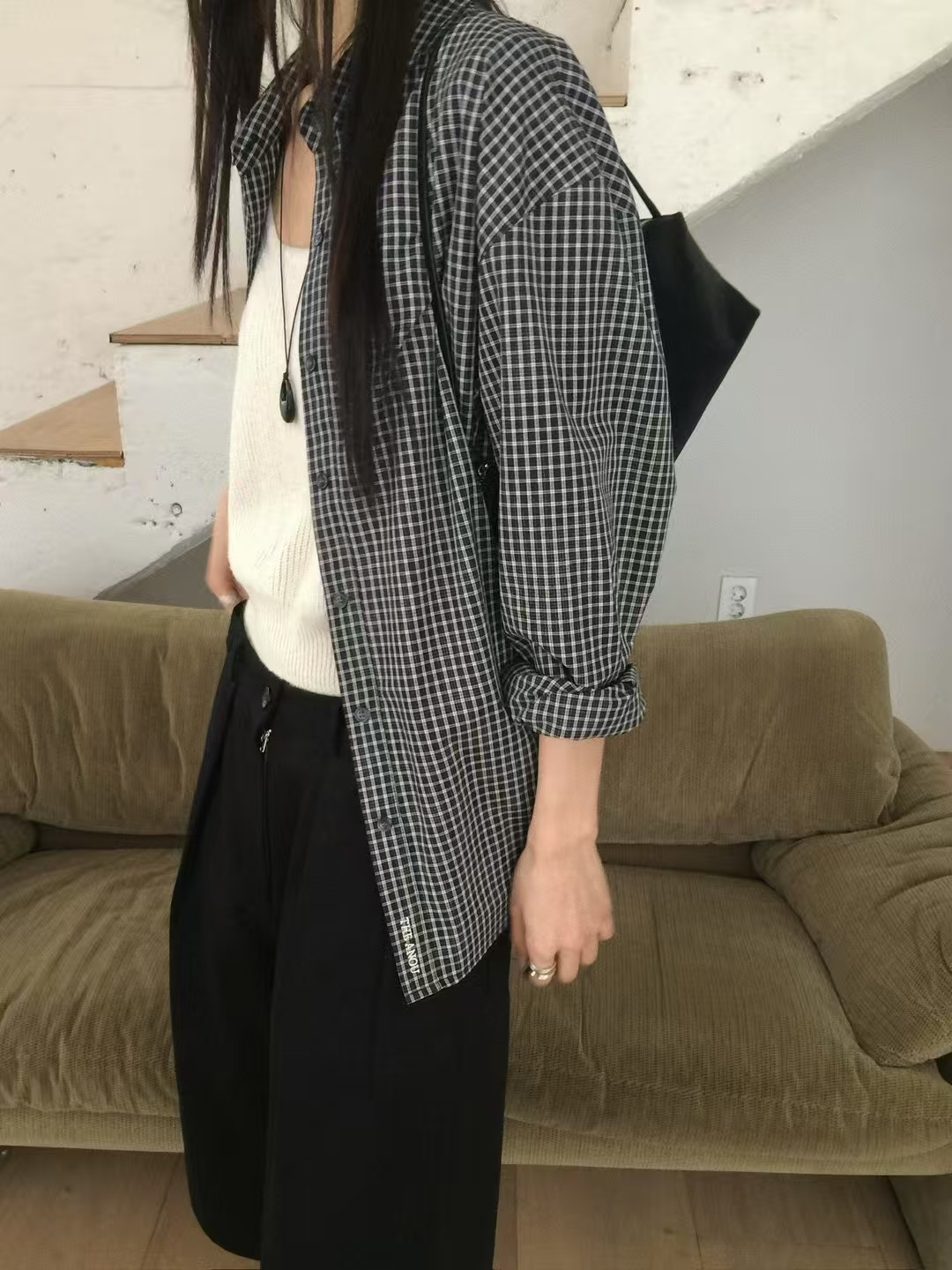 小格紋挺感襯衫：圖片 4
