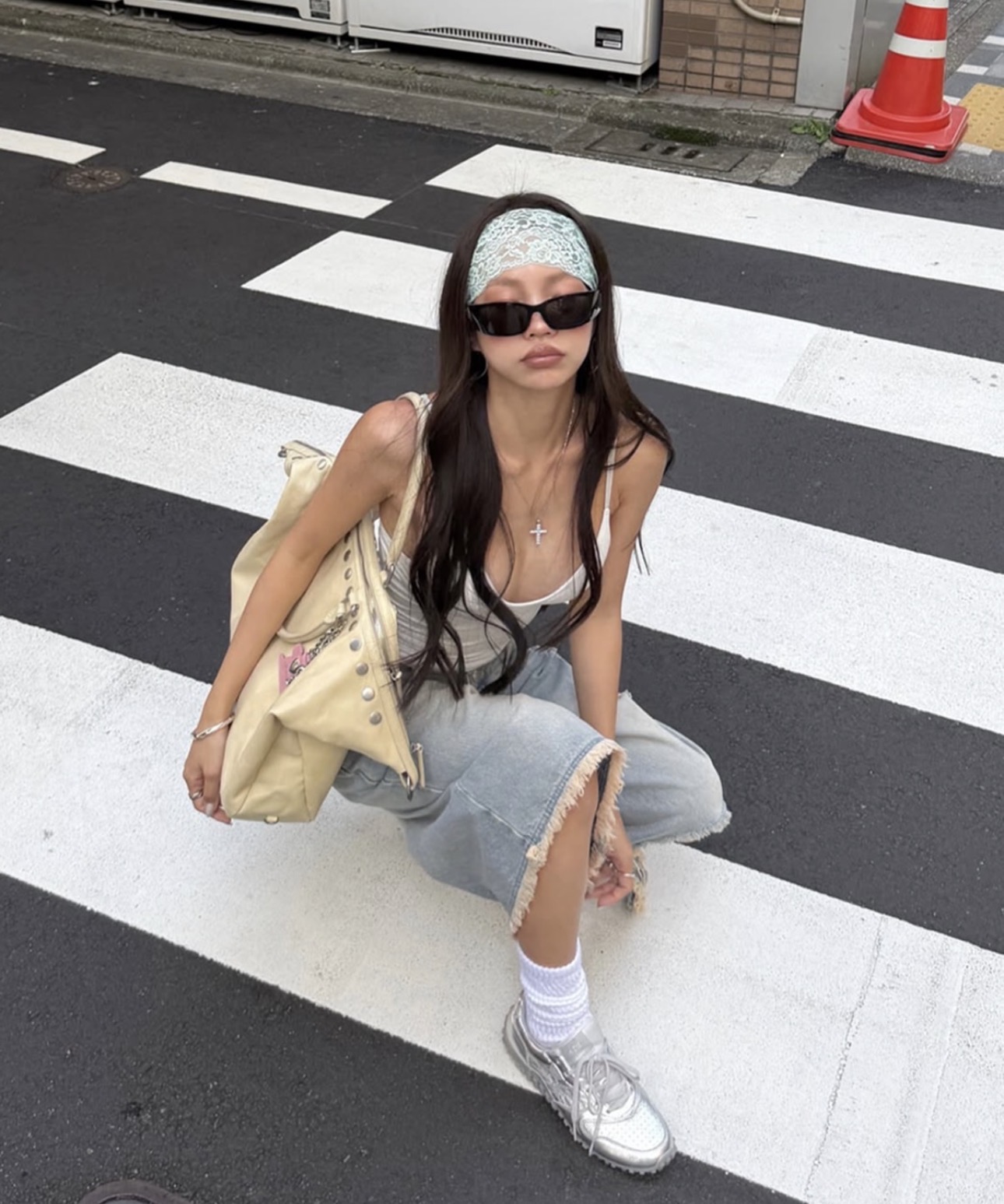 蕾絲彈性寬髮帶：圖片 4