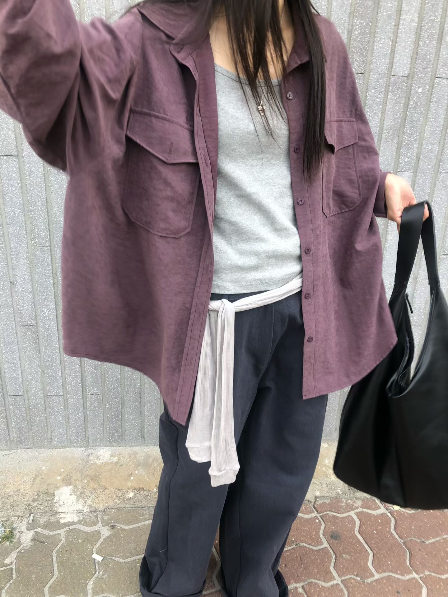 霧絨感不易皺軟襯衫：圖片 2